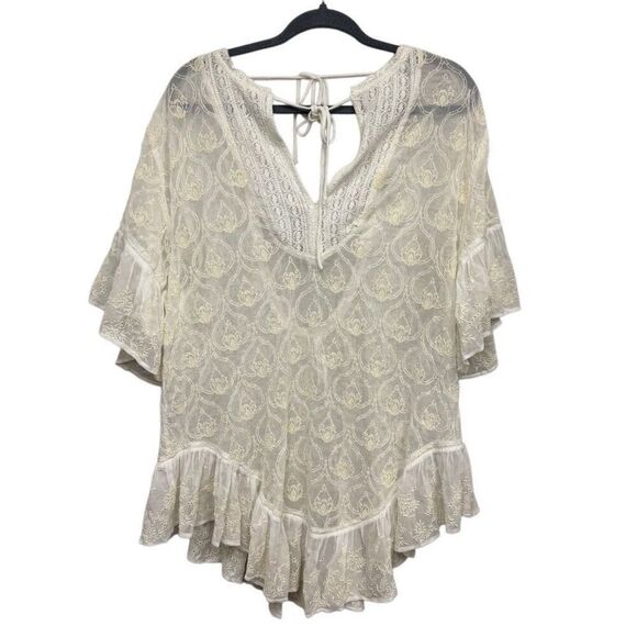 Anthropologie The Deco Tunic Dress in white size small - Picture 1 of 6